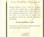 Wpis naszego soku na Listę Produktów Tradycyjnych